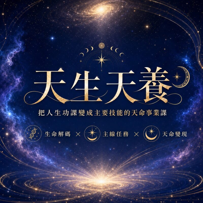 【天生天養】把人生功課變成主要技能的天命事業課
